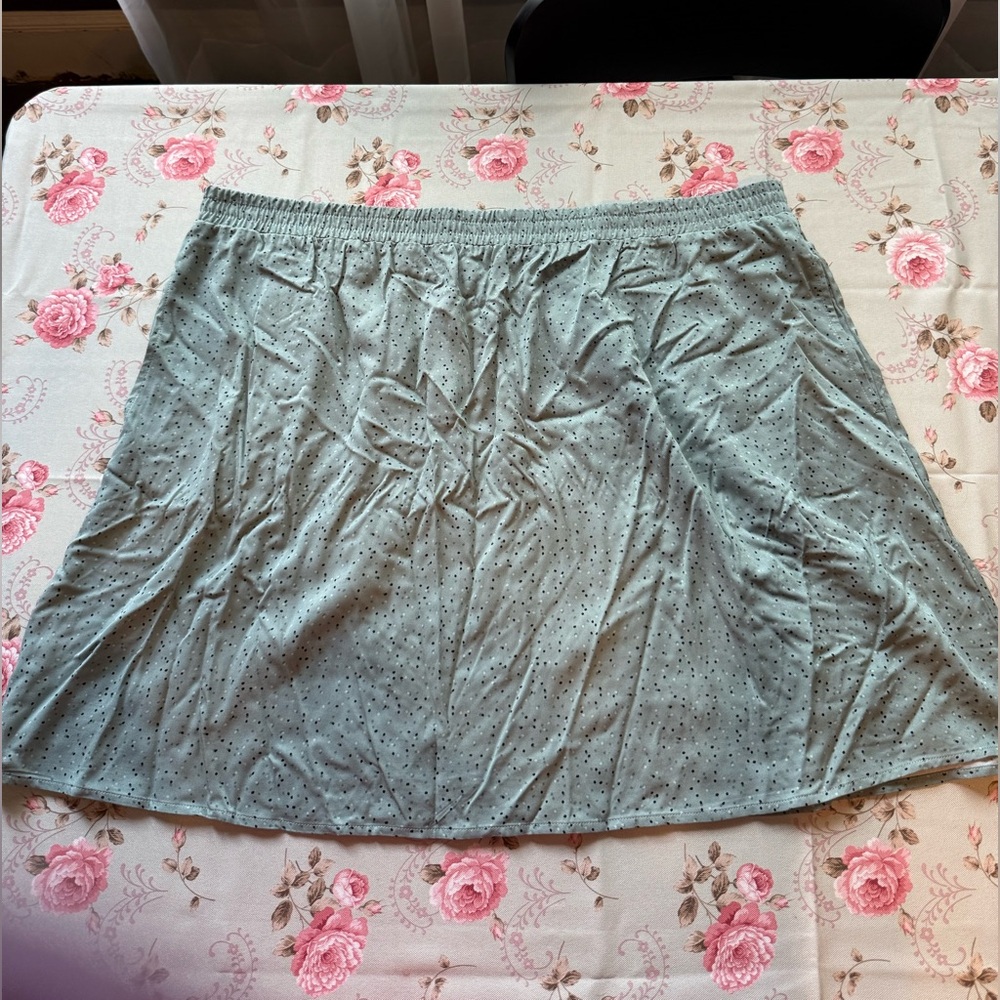 From Rachel Sage Green Polkadot Skirt